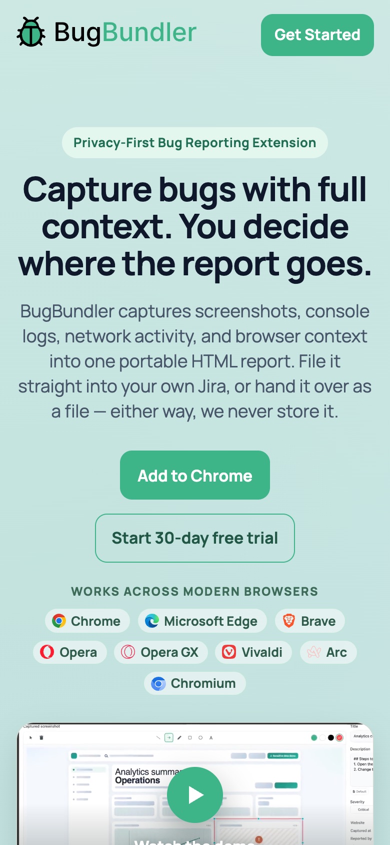 BugBundler i mobilen